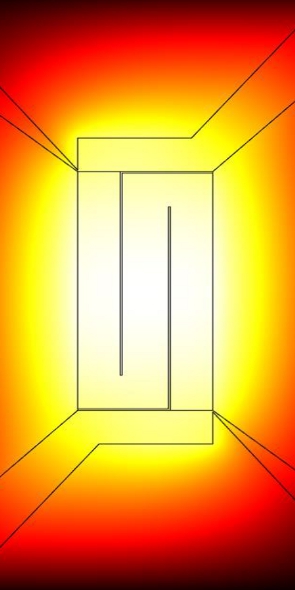 Nanocalorimeter heat transfer simulation